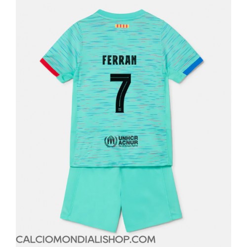 Maglie da calcio Barcelona Ferran Torres #7 Terza Maglia Bambino 2023-24 Manica Corta (+ Pantaloni corti)